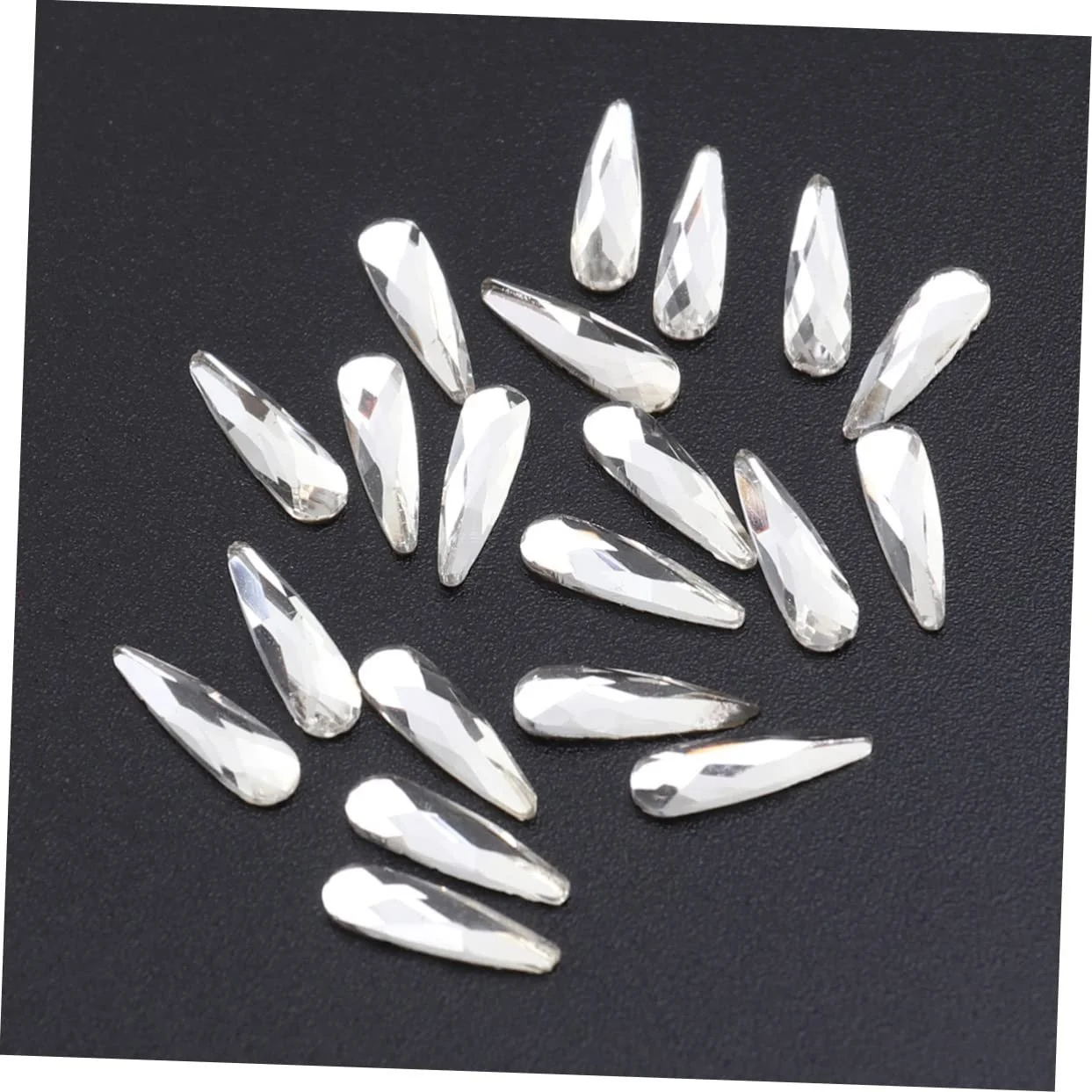 Стрази для нігтів КрапляOOFAN 60 шт. Білий колір, фото №3