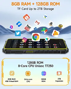 Захищений мобільний телефон Ulefone Rugking 2 Pro Android 15 Octa-Core 8 GB + 128 GB/2 TB TF AI 5.45 дюйма Corning Glass 4550 mAh 13 MP Widevine L1 Dual SIM synthetic.ua - Фото 1