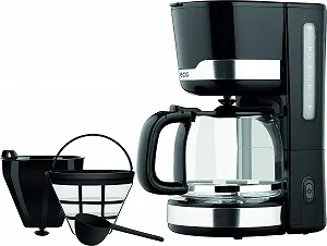 Капельная кофеварка ECG KP 2115 1.5 л Черная synthetic.ua - Фото 1