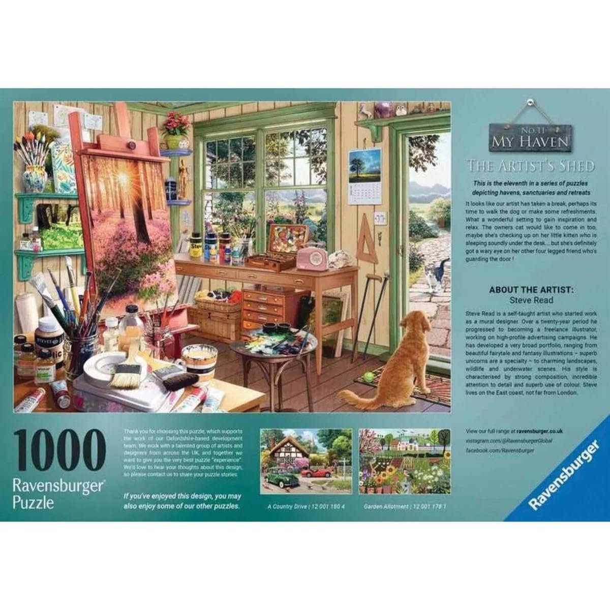 Пазл Ravensburger 12001100 Artist's Workshop 1000 деталей, фото №3