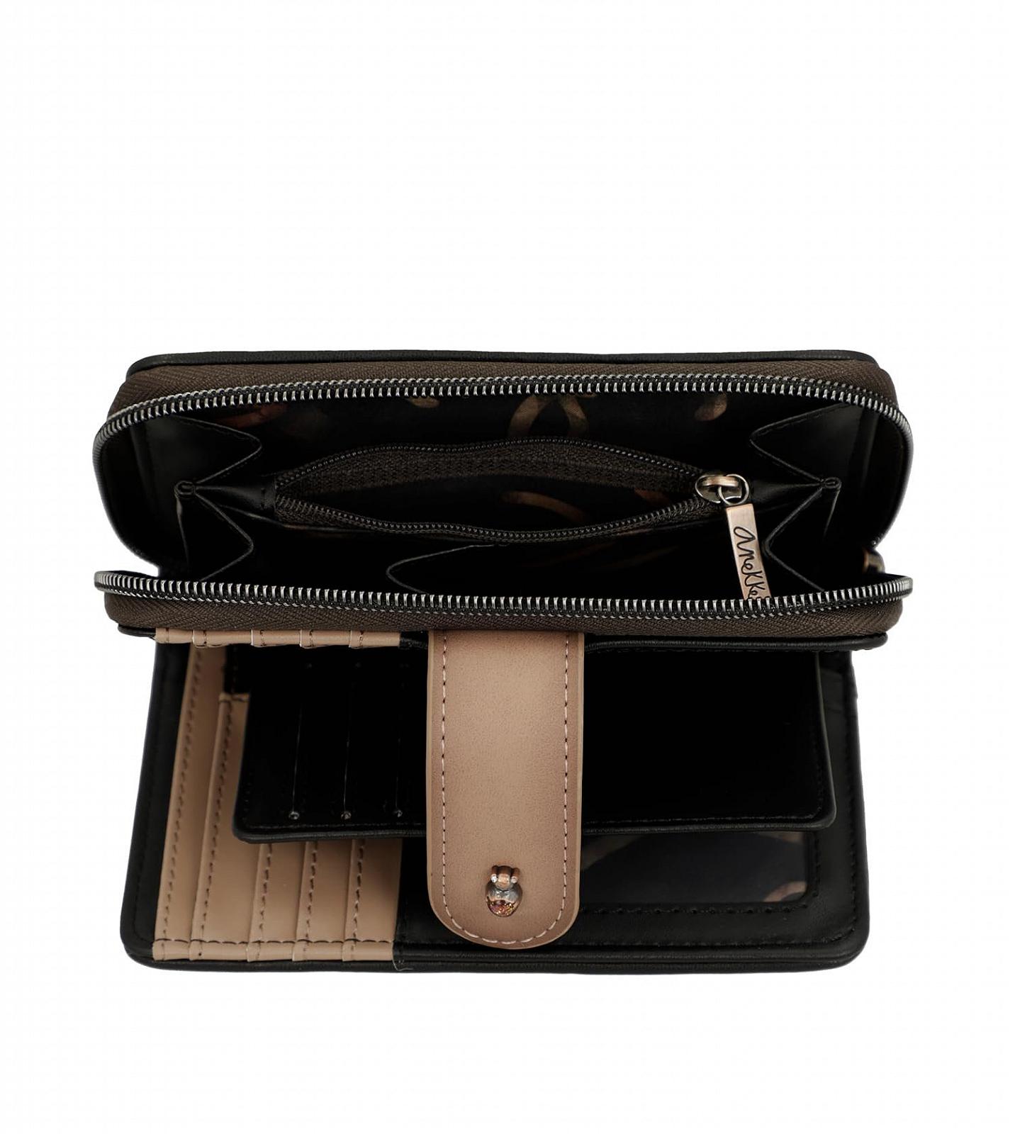 Кошелек Anekke Dreamverse Medium Multi Pocket Размер 15/10/3 см, многоцветный, темно-коричневый, современный, фото №4