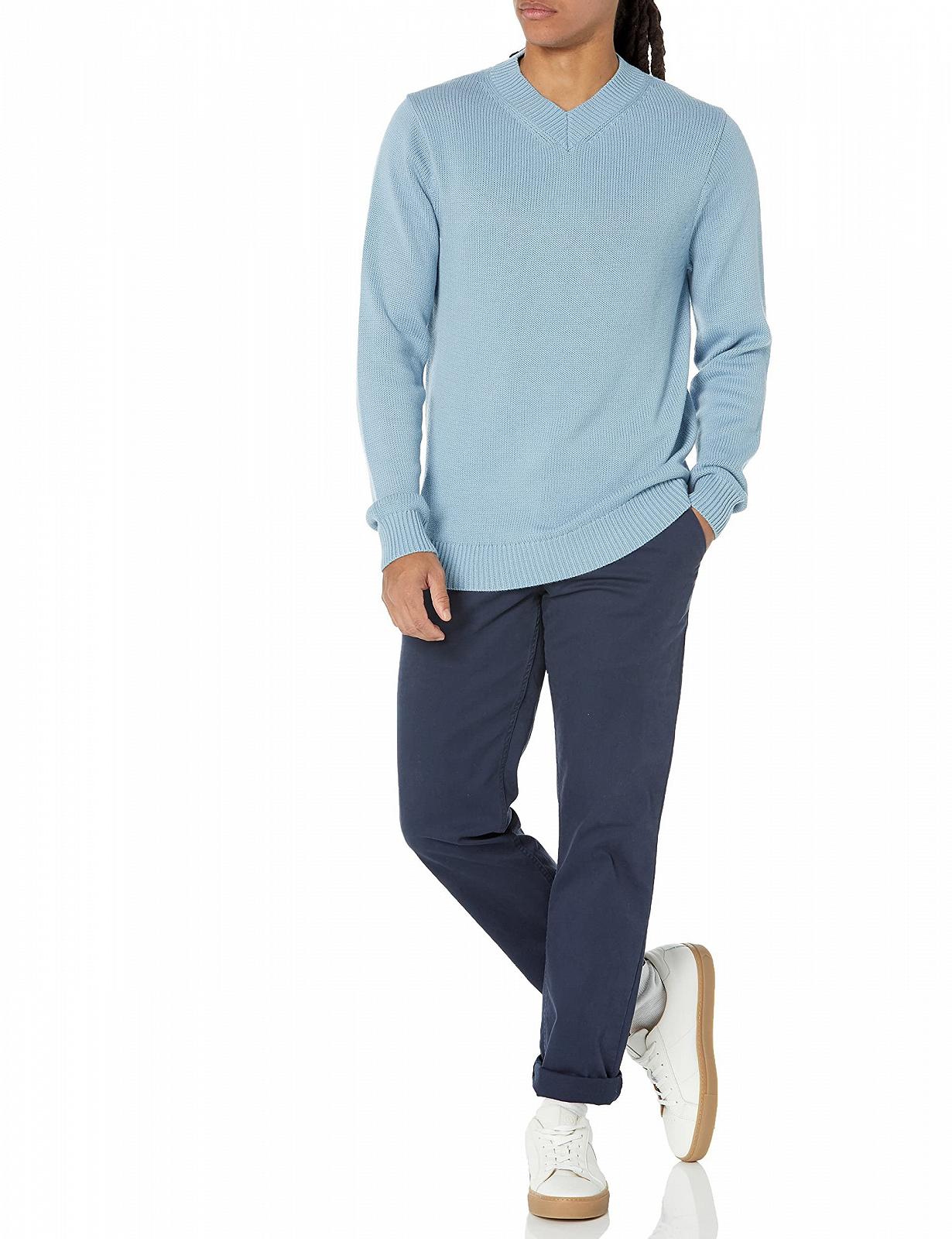Пуловер з V-подібним вирізом Amazon Essentials Regular Fit, фото №4