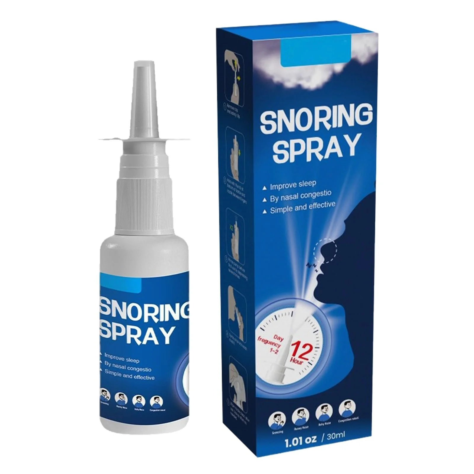 Спрей від хропіння в ніс, від хропіння, запобігає неприємному шуму хропіння, фото №1