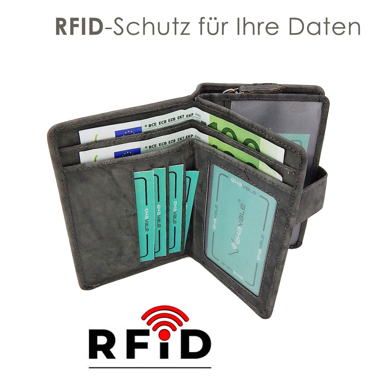 Кошелек Женский Кожаный Мягкий с RFID защитой Серый, m, фото №6