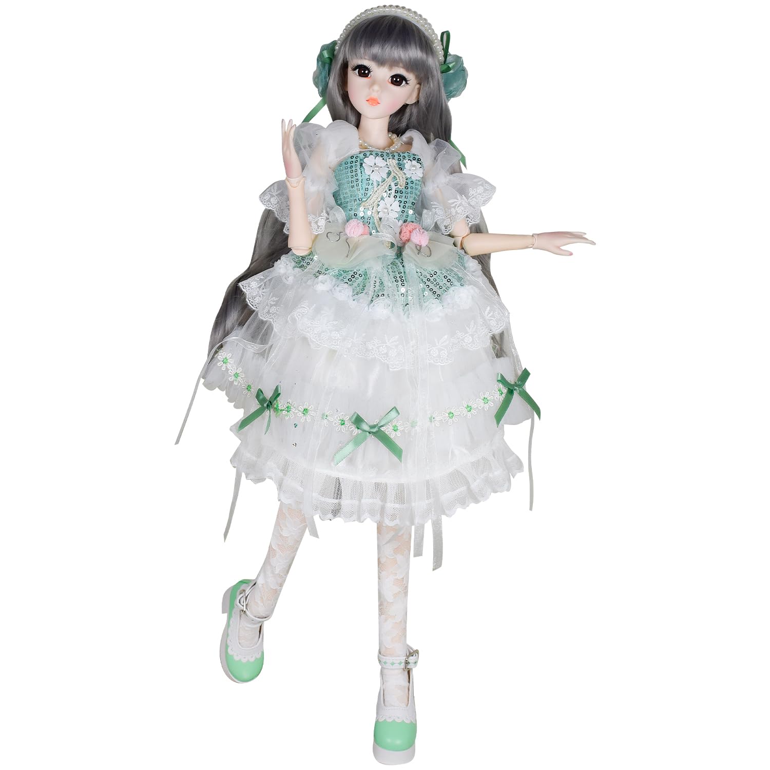 Лялька EVA BJD 1/3 BJD Doll Ball Mechanical Articulated 61 см Принцеса SD з макіяжем + Повний набір аксесуарів (Sylph), фото №8