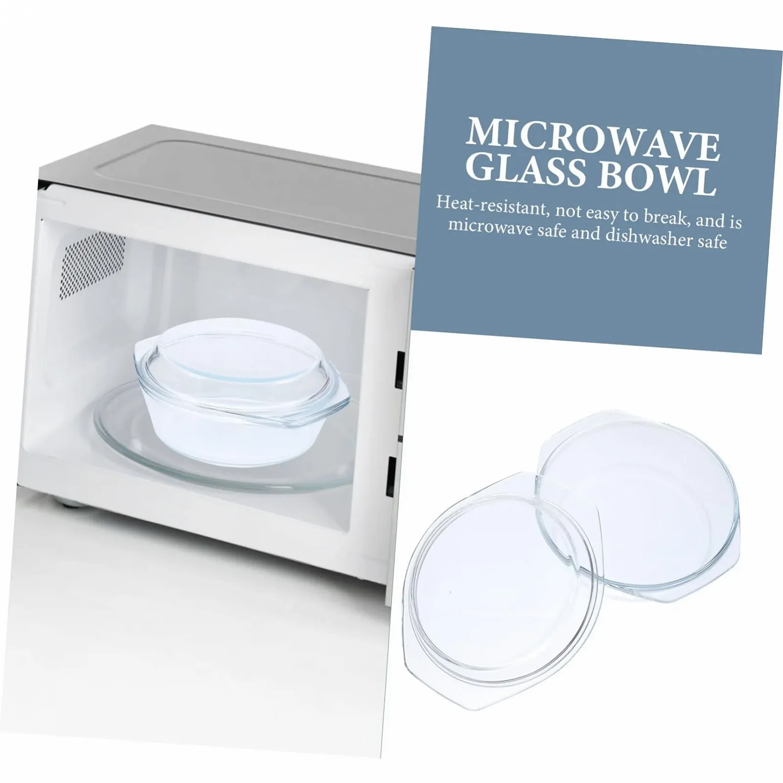 Форма для запікання VANZACK скляна кругла з кришкою прозора, фото №6