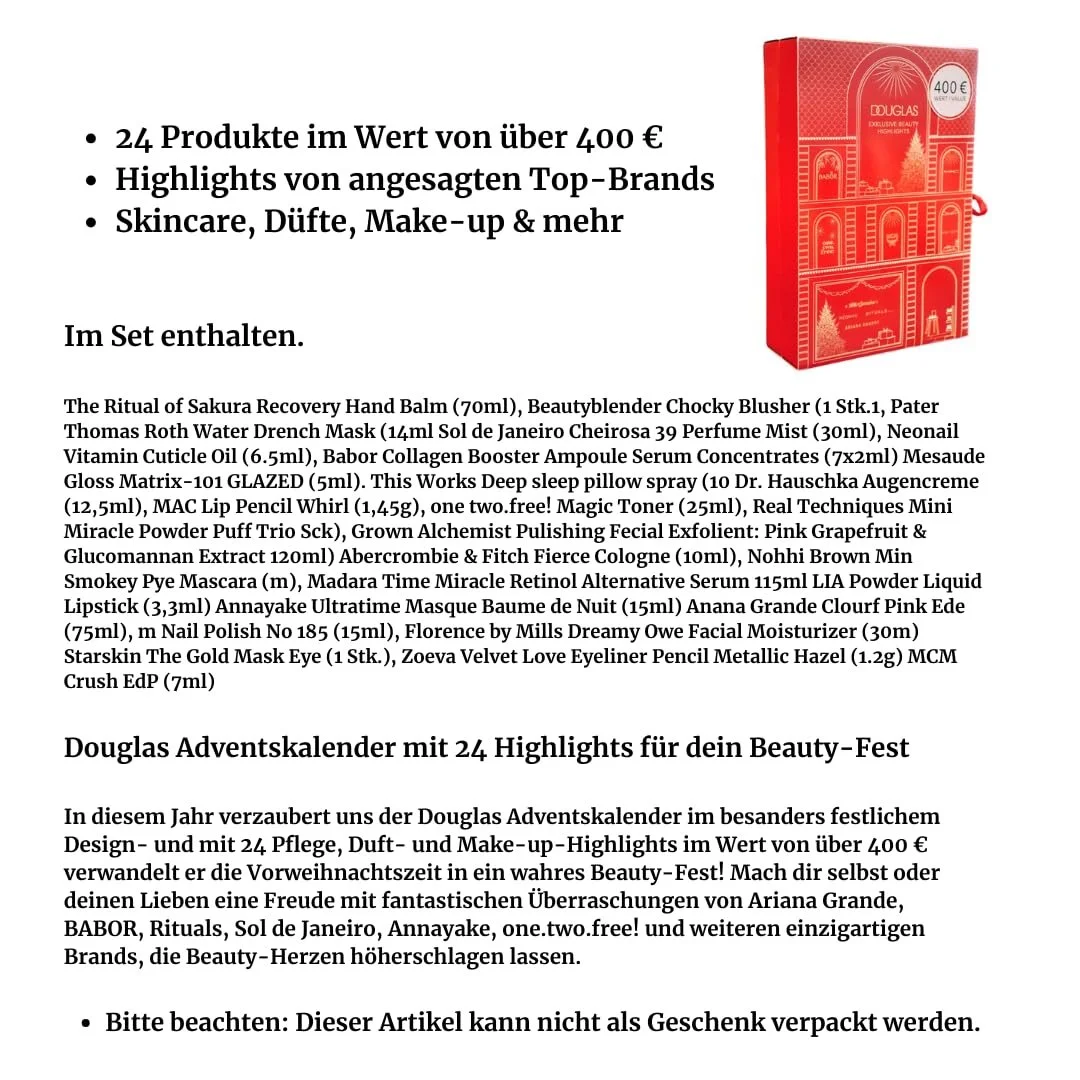 Адвент-календар Douglas Beauty Merry Christmas Around the World з міні адвент-календарем, фото №5 Адвент-календар Douglas Beauty Merry Christmas Around the World з міні адвент-календарем, фото №5