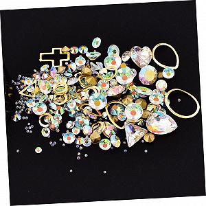 Стрази для нігтів Housoutil 4 шт 4 см Різні дизайни з коробкою synthetic.ua - Фото 1