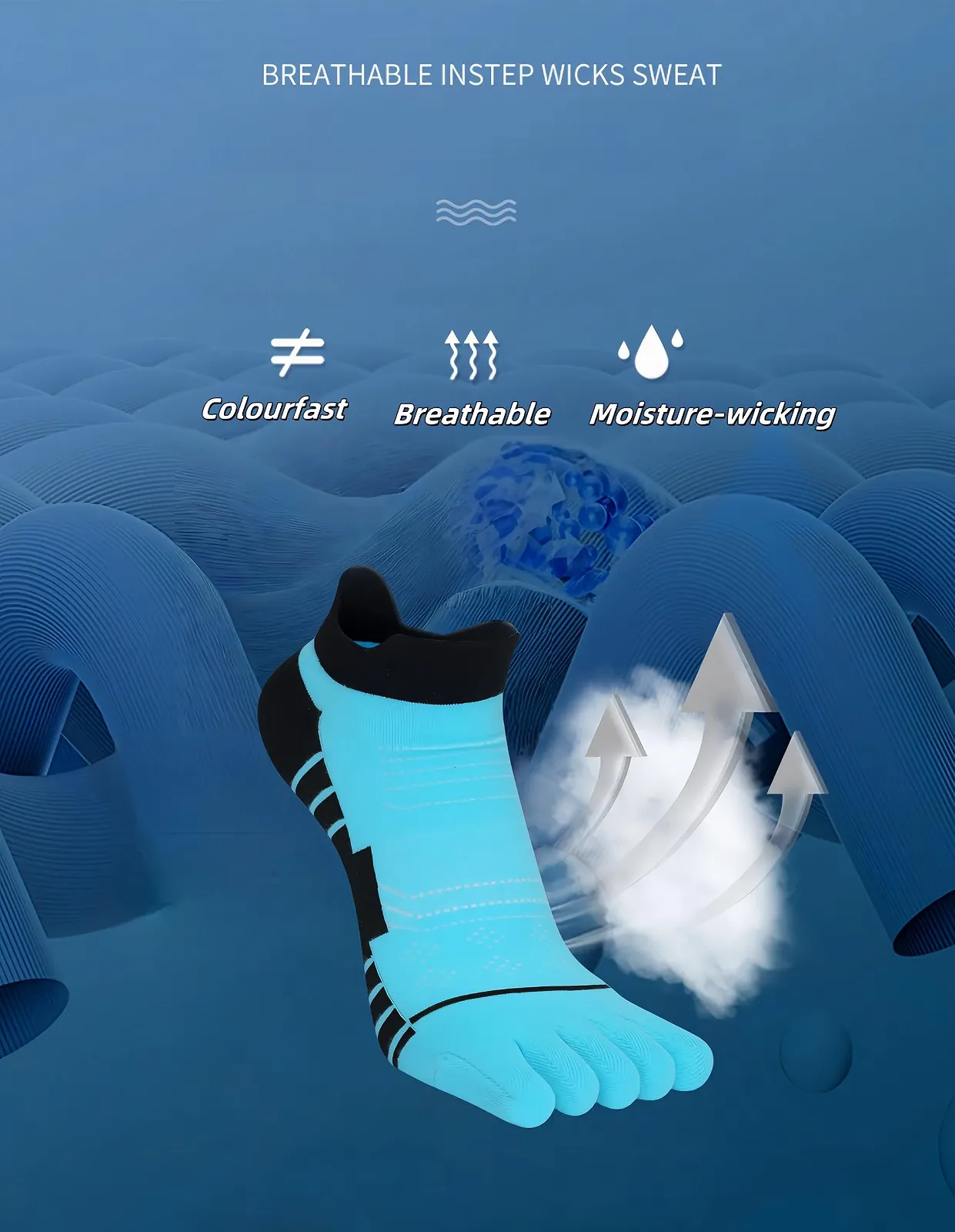 Шкарпетки з пальцями для жінок Шкарпетки для кросівок - 6 пар, фото №4