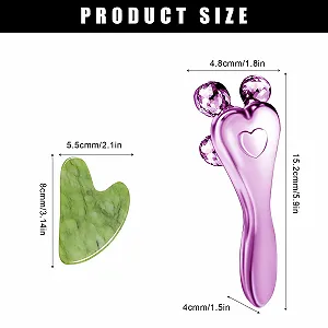 Масажер для обличчя MisFun, 3D-ролик, рожевий synthetic.ua - Фото 1