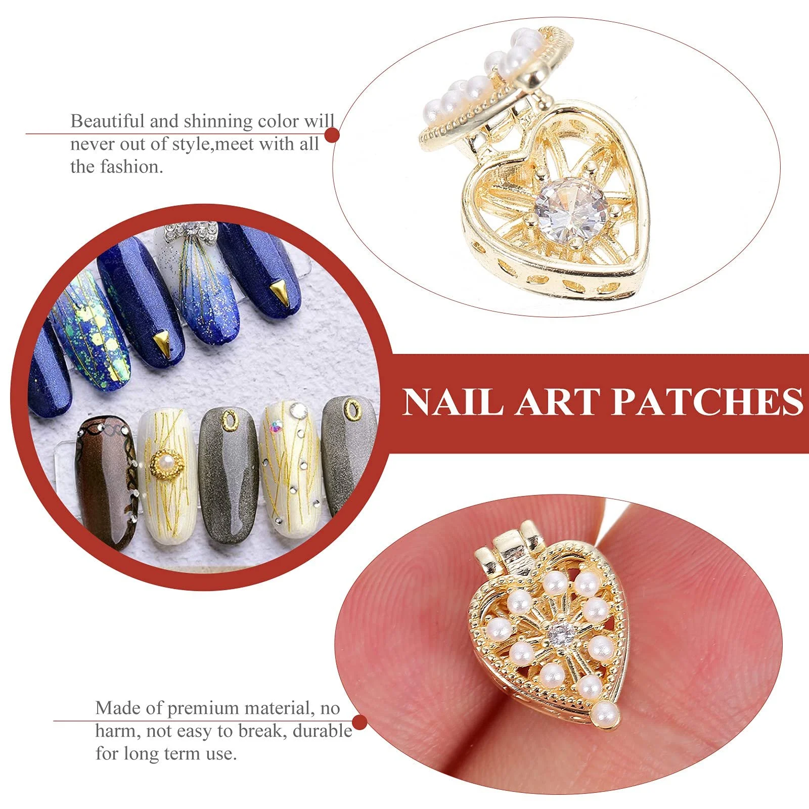 Lurrose, Прикраса для нігтів Серце у коробці, фото №2