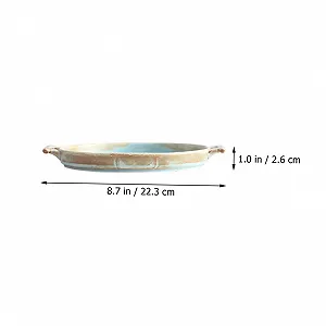 Форма для запекания Toyvian квадратная керамическая с двумя ручками ретро термостойкая synthetic.ua - Фото 1