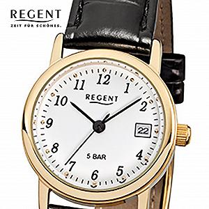 Женские часы Regent Кожа Черный Ремешок synthetic.ua - Фото 1
