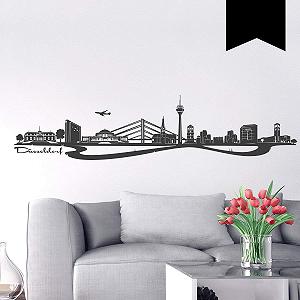 Наклейка на стіну Düsseldorf Skyline пам'ятки міста 130 x 30 см 33 кольори - Фото 1
