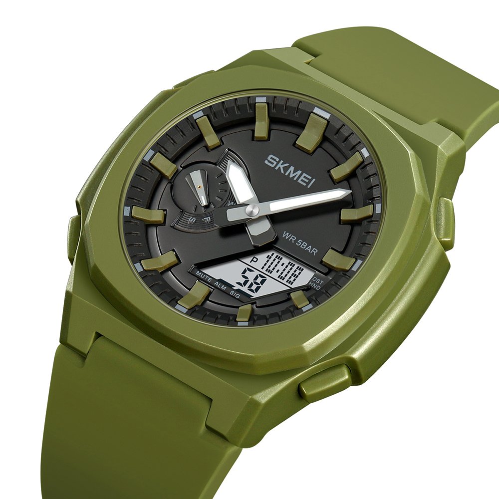 Годинник Skmei 2091 Army Green White, фото №2