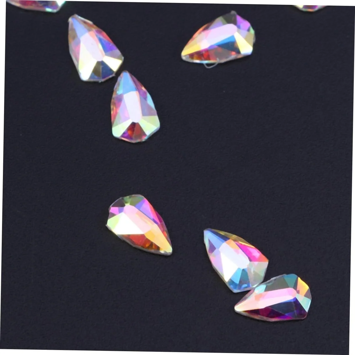 Стрази Housoutil, 10 шт., кристали блискучі, різнобарвні, фото №9