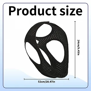 Ремінець проти хропіння еластичний чорний для чоловіків та жінок synthetic.ua - Фото 1