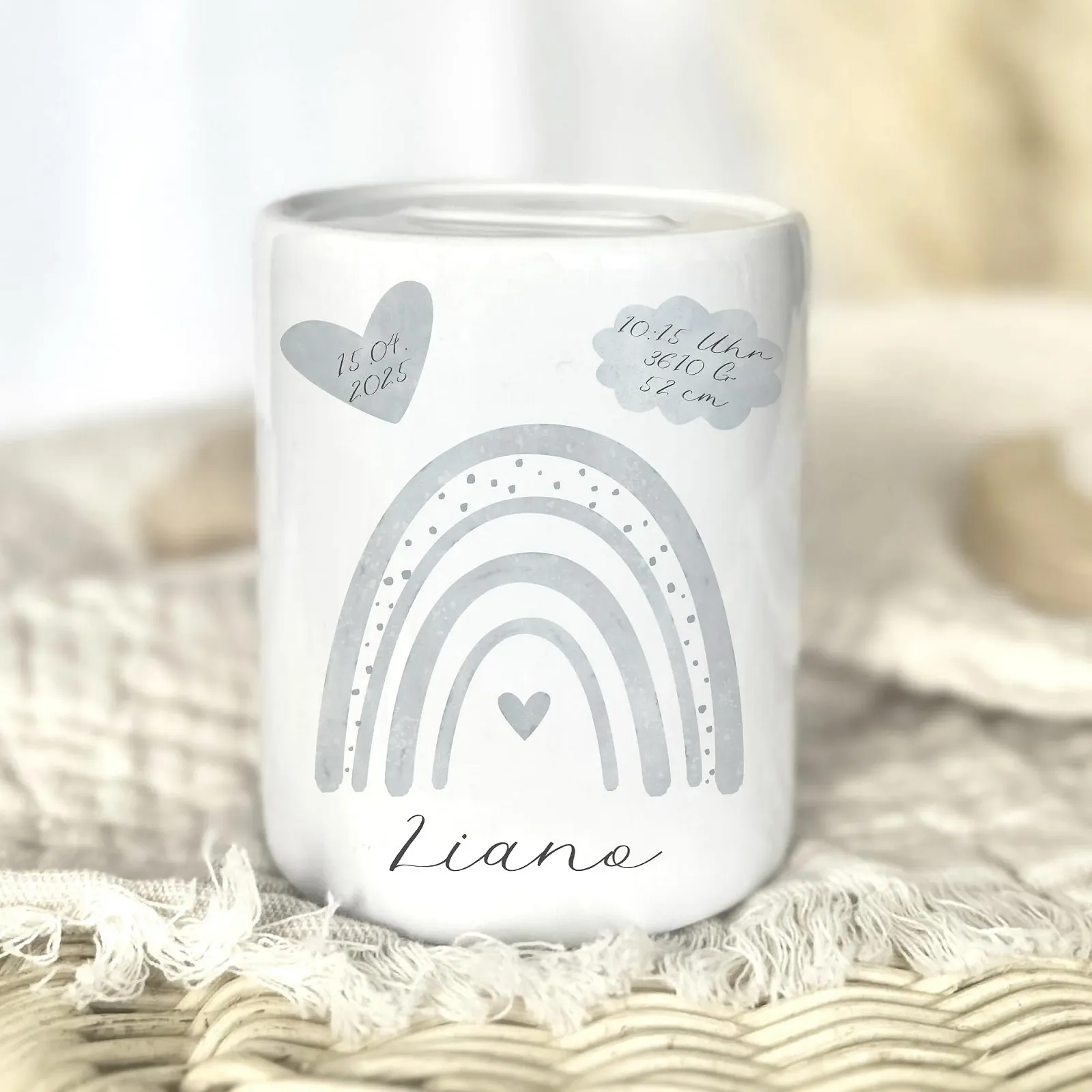 Скарбничка Manufaktur Liebevoll персоналізована керамічна Веселка, фото №9