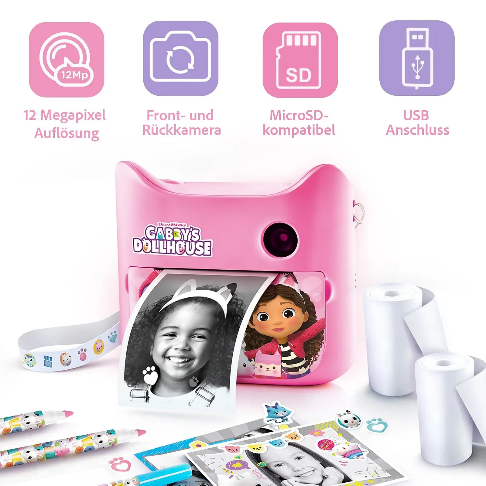 Детская фотокамера Canal Toys Photo Creator Gabby's Dollhouse GAB005 12 MP LCD Pink, фото №2