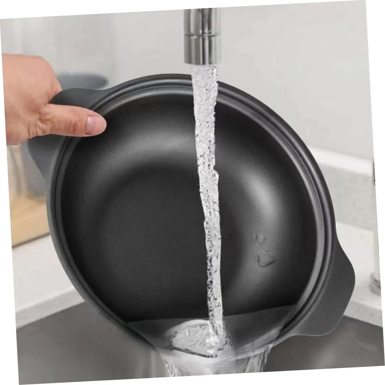 Каструля для тушкування Luxshiny 16 см чавунна з кришкою та паровідводом, фото №7