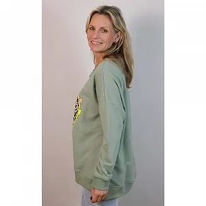 Женский свитшот Miss Goodlife Heartface Leo MG11692 Миндальный synthetic.ua - Фото 1