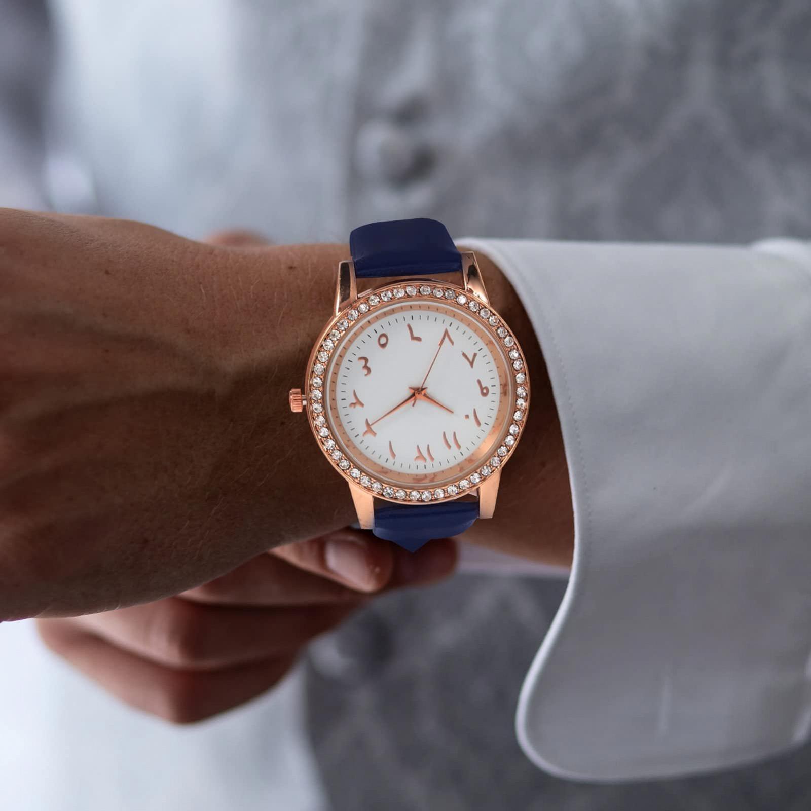 Женские Часы Healvian Стильные с корпусом из розового золота и стразами, фото №4