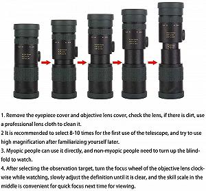 Монокуляр JYCCH Telescopic 8-24 x 30 Zoom Компактный с призмой Bak4 FMC Линза с адаптером для смартфона и штативом synthetic.ua - Фото 1