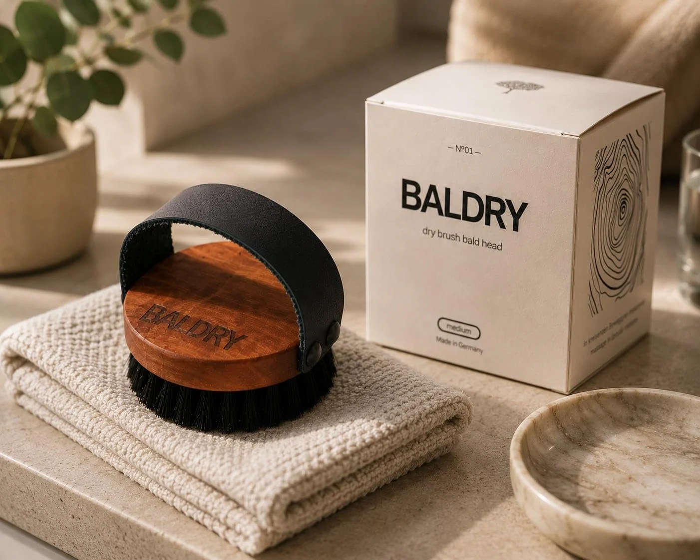 Щітка для сухого масажу BALDRY Premium з грушевого дерева та натуральної шкіри, фото №6 Щітка для сухого масажу BALDRY Premium з грушевого дерева та натуральної шкіри, фото №6