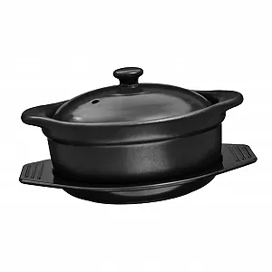 Каструля NUOBESTY керамічна з кришкою термостійка з двома ручками - Фото 1