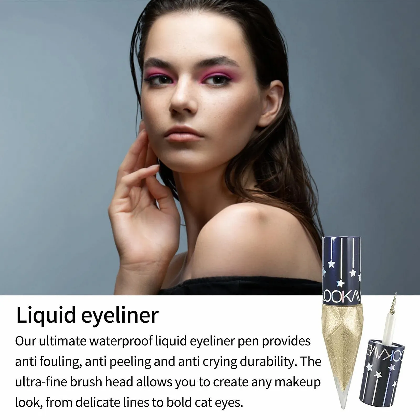 Рідка Підводка для очей з блискітками Jildouf, фото №2 Рідка Підводка для очей з блискітками Jildouf, фото №2