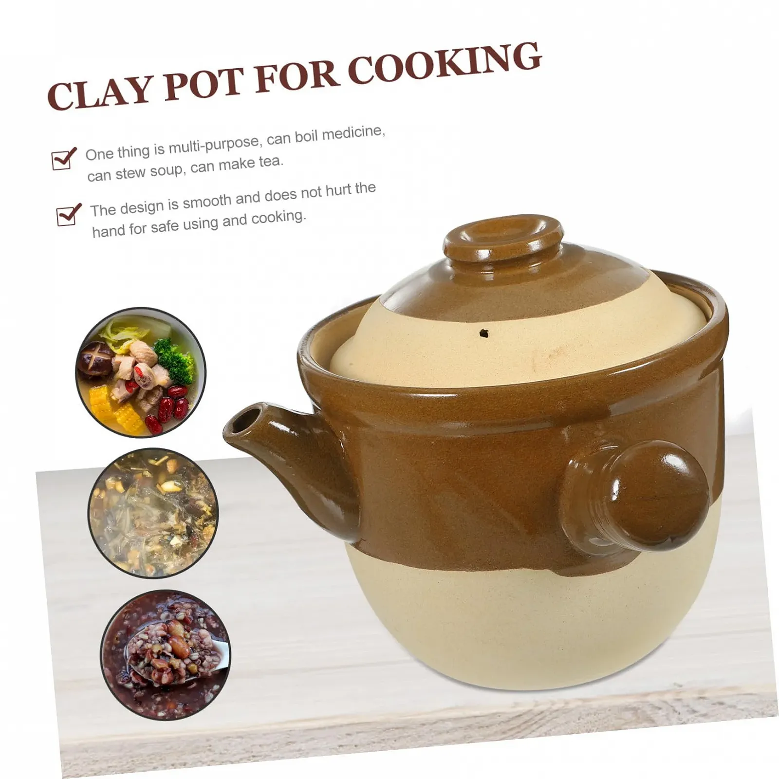 Ківш для китайської медицини керамічний термостійкий антипригарний для газової плити, фото №4