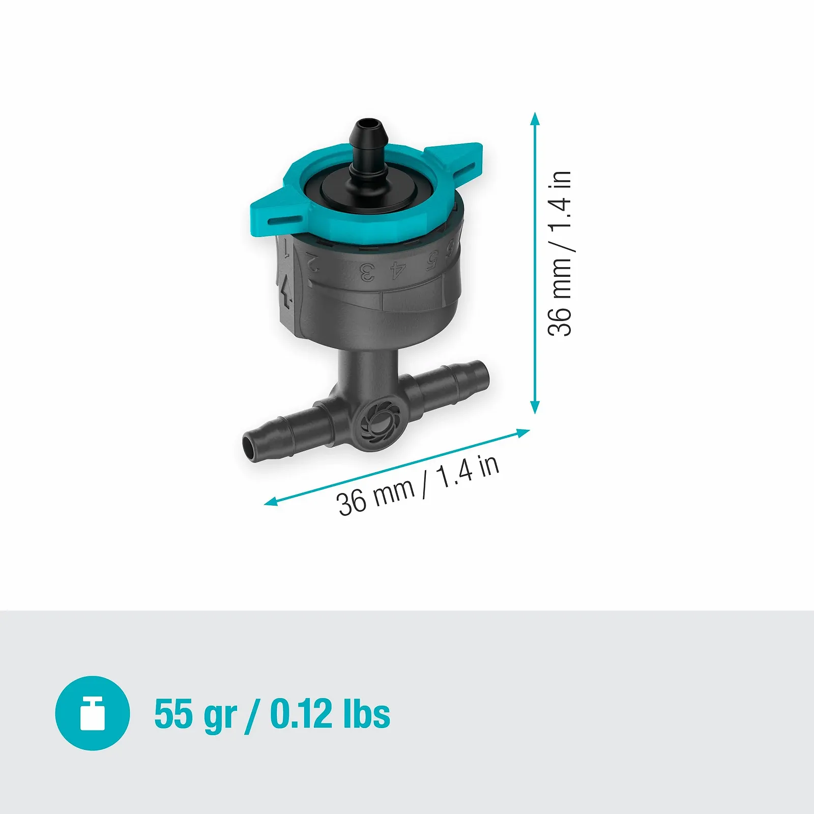 Крапельниця рядна Gardena Micro-Drip System 13314-20 регульована 1-8 л/год, фото №4