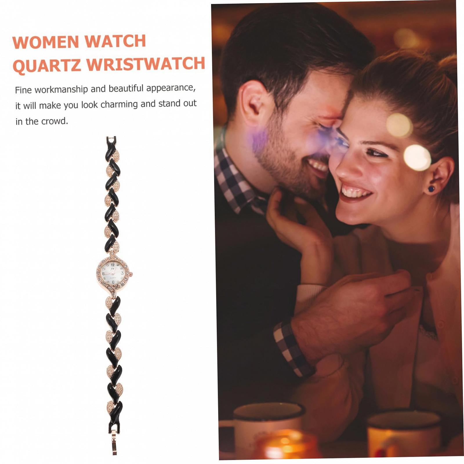 Кварцевые часы PartyKindom квадратные для женщин, черные, фото №9