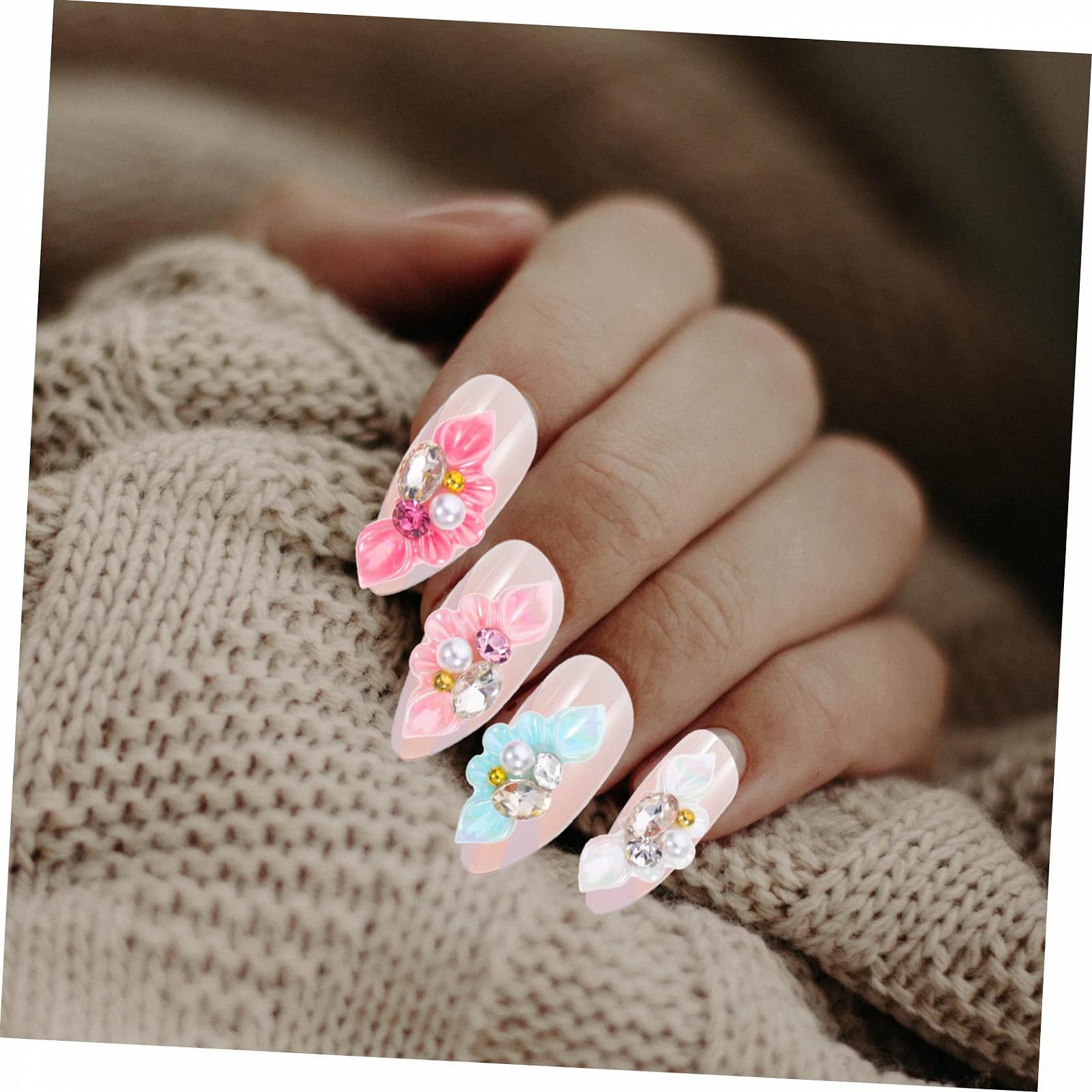 Набор украшений для ногтей, 20 шт., Ювелирные изделия для ногтей, Стразы, Блестящие подвески для ногтей, Болты для ногтей, Стразы, Аксессуары для ногтей, Подвеска для маникюра со стразами San Judas, Декор из смолы, фото №8