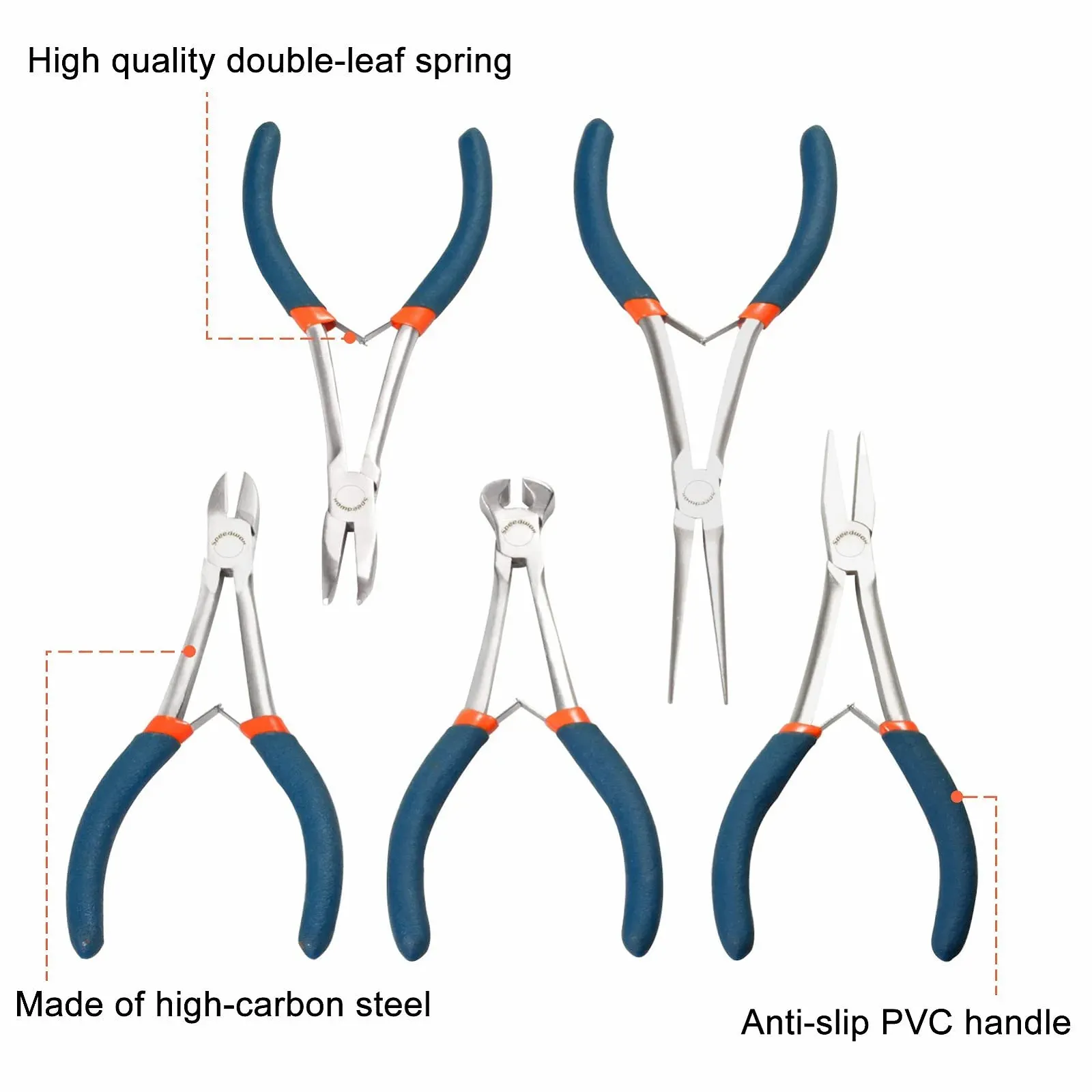 Набор мини-плоскогубцев SPEEDWOX 5 шт. с чехлом, включая плоскогубцы, торцевые кусачки, изогнутые плоскогубцы с длинным носом, диагональные плоскогубцы, плоскогубцы с игольчатым носом для рукоделия, ремонта, фото №2 Набор мини-плоскогубцев SPEEDWOX 5 шт. с чехлом, включая плоскогубцы, торцевые кусачки, изогнутые плоскогубцы с длинным носом, диагональные плоскогубцы, плоскогубцы с игольчатым носом для рукоделия, ремонта, фото №2