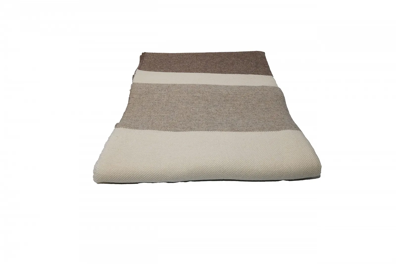 Одеяло Fair Deluxe Cashmere Easy Care Кашемировое шерстяное одеяло Диванное одеяло Покрывало на кровать Пушистое и уютное теплое 140 x 190 см (Светло-коричневые/Темно-коричневые блочные полосы, Кашемир / Шерсть), фото №3