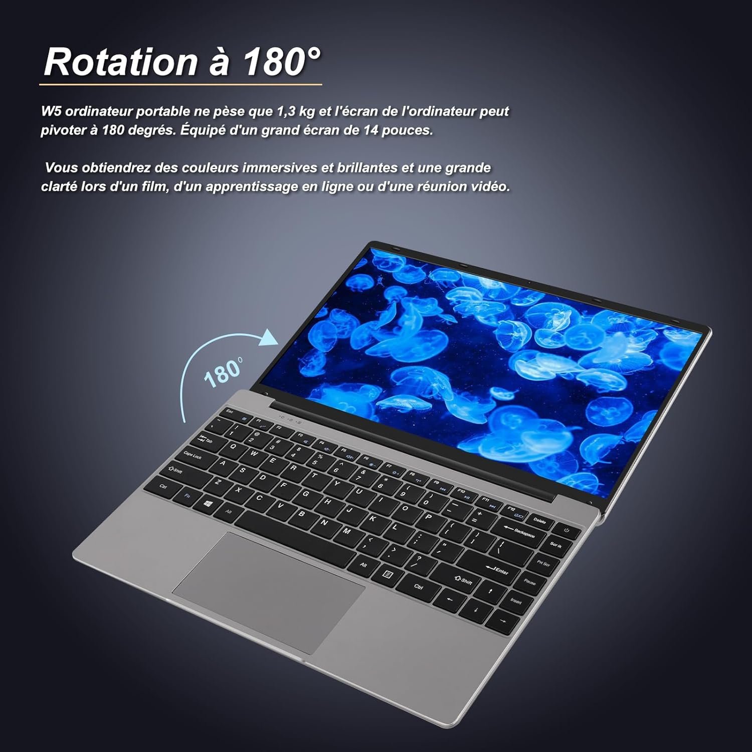 Ноутбук 14" WOZIFAN W5 Intel Celeron N4020C RAM 8GB eMMC 128GB Win11, фото №4