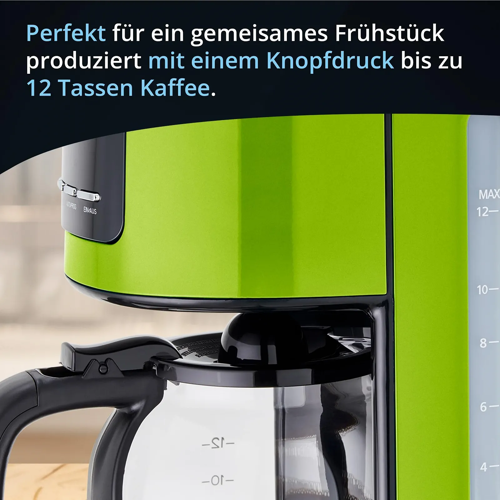 Фильтр-кофеварка KHG KA-184 (L) 1,5 л 900 Вт Зеленая, фото №5