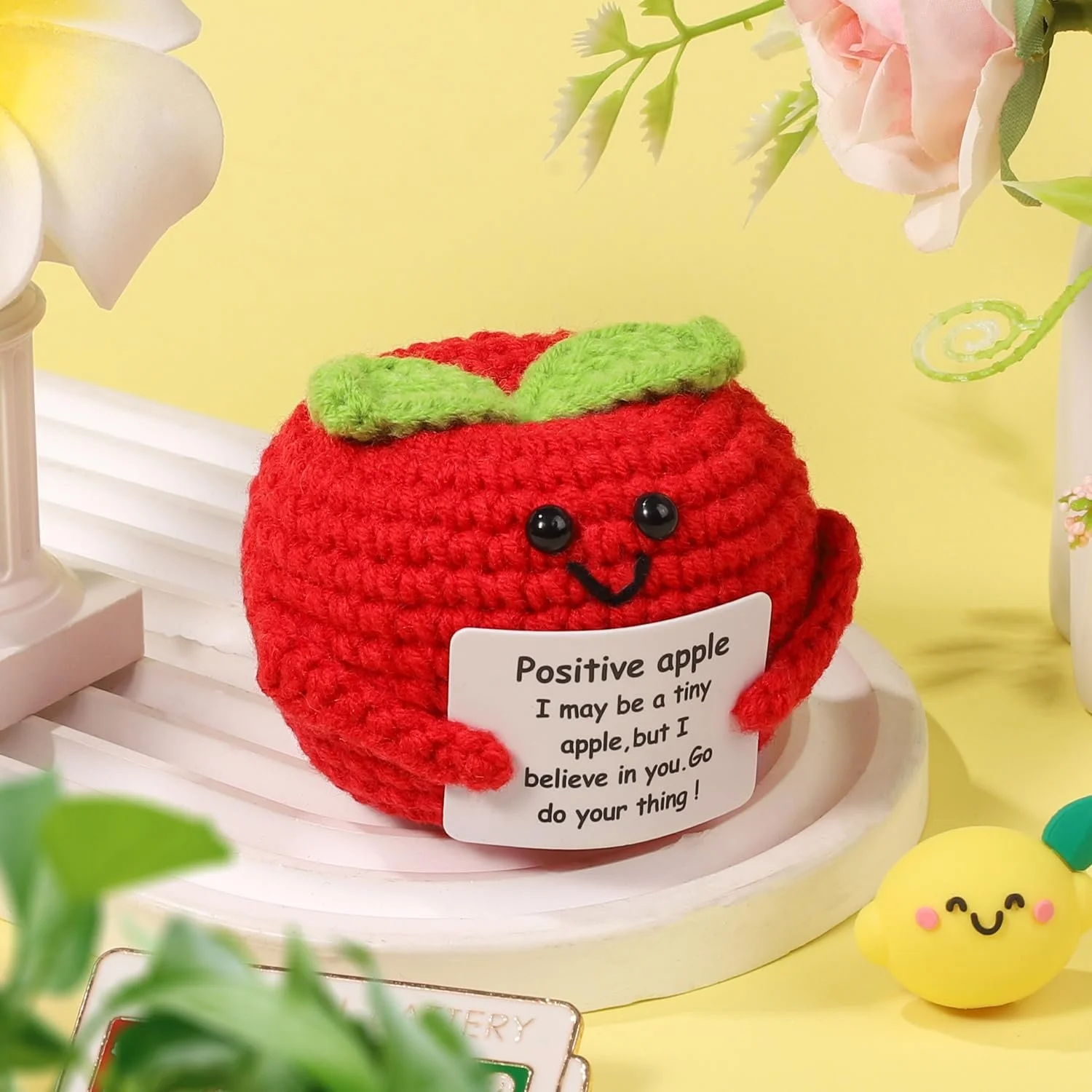 Вязаная игрушка Яблоко BOXOB 5 см Плюшевая игрушка из флиса, фото №4 Вязаная игрушка Яблоко BOXOB 5 см Плюшевая игрушка из флиса, фото №4