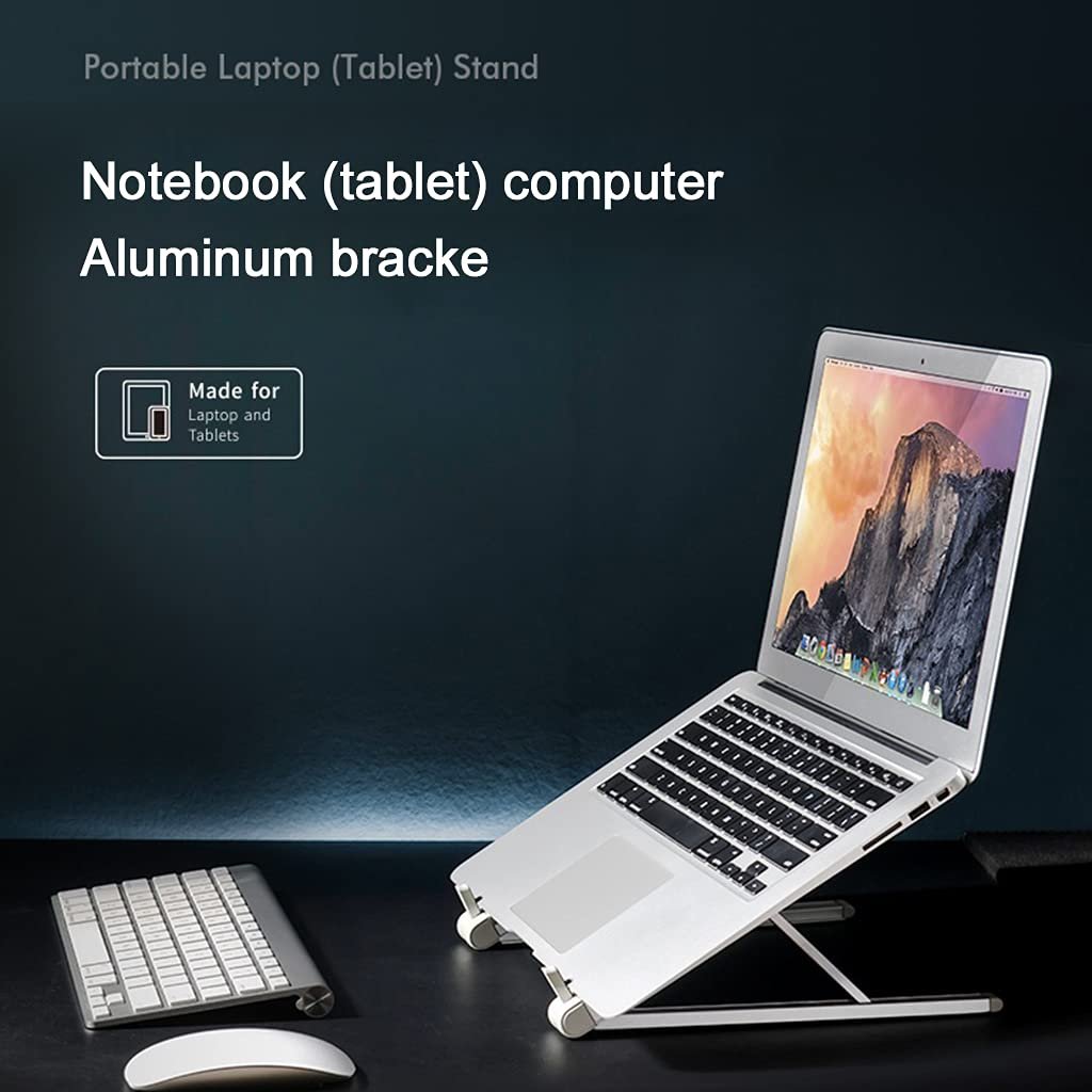 Підставка для настільного ПК алюмінієва Охолоджувач Нековзна Регульована Охолоджуюча для ноутбука Портативна, фото №4