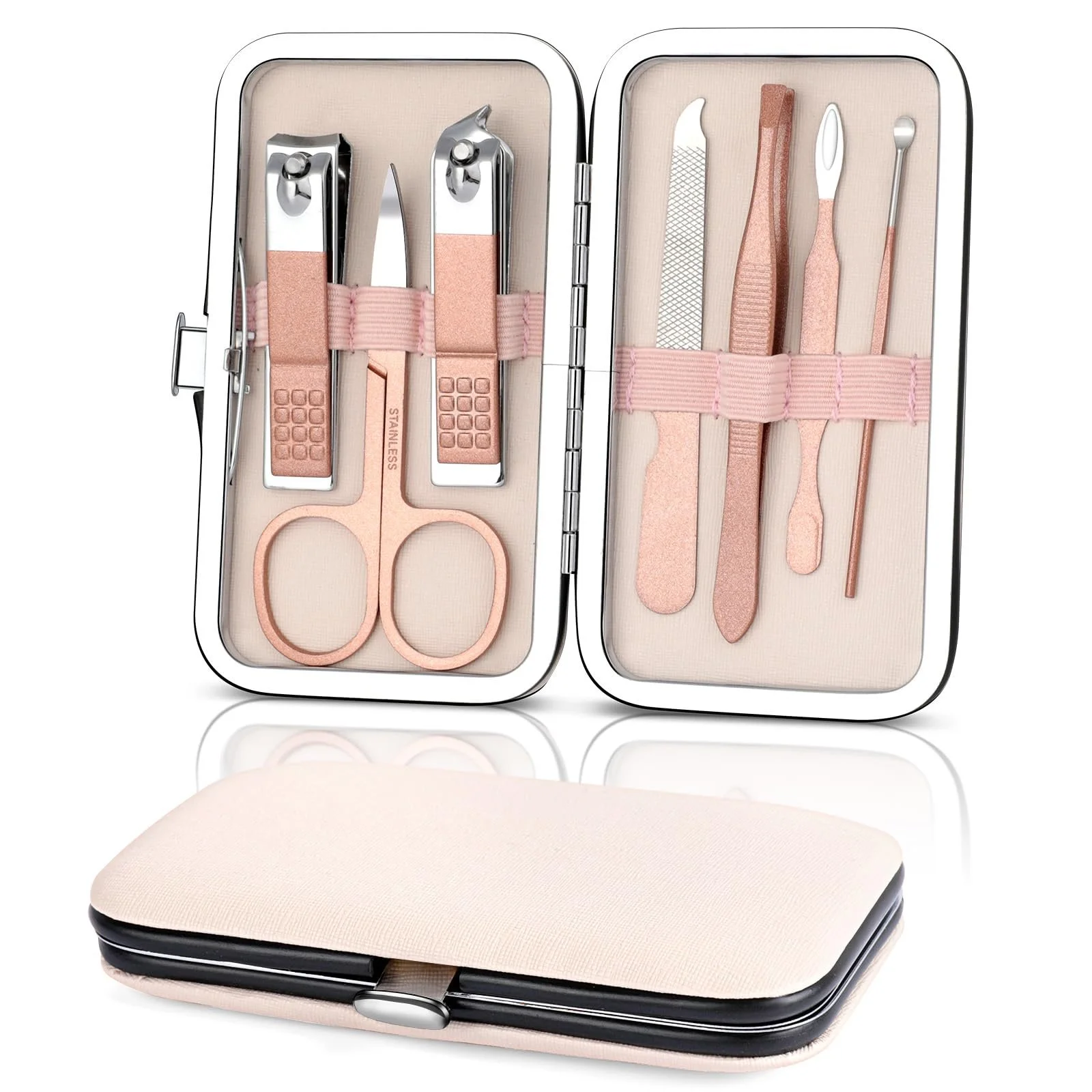 Набір для манікюру та педикюру AiQInu, 7 предметів, з нержавіючої сталі, фото №1 Набір для манікюру та педикюру AiQInu, 7 предметів, з нержавіючої сталі, фото №1