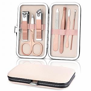 Набір для манікюру та педикюру AiQInu, 7 предметів, з нержавіючої сталі - Фото 1