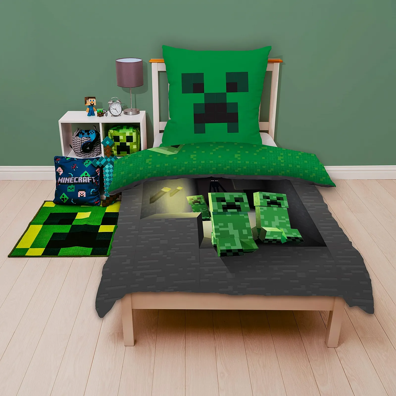 Постільна білизна Minecraft Двосторонній TNT Creeper Diamond Sword 2шт 135x200см Наволочка 80x80см бавовна, фото №5 Постільна білизна Minecraft Двосторонній TNT Creeper Diamond Sword 2шт 135x200см Наволочка 80x80см бавовна, фото №5