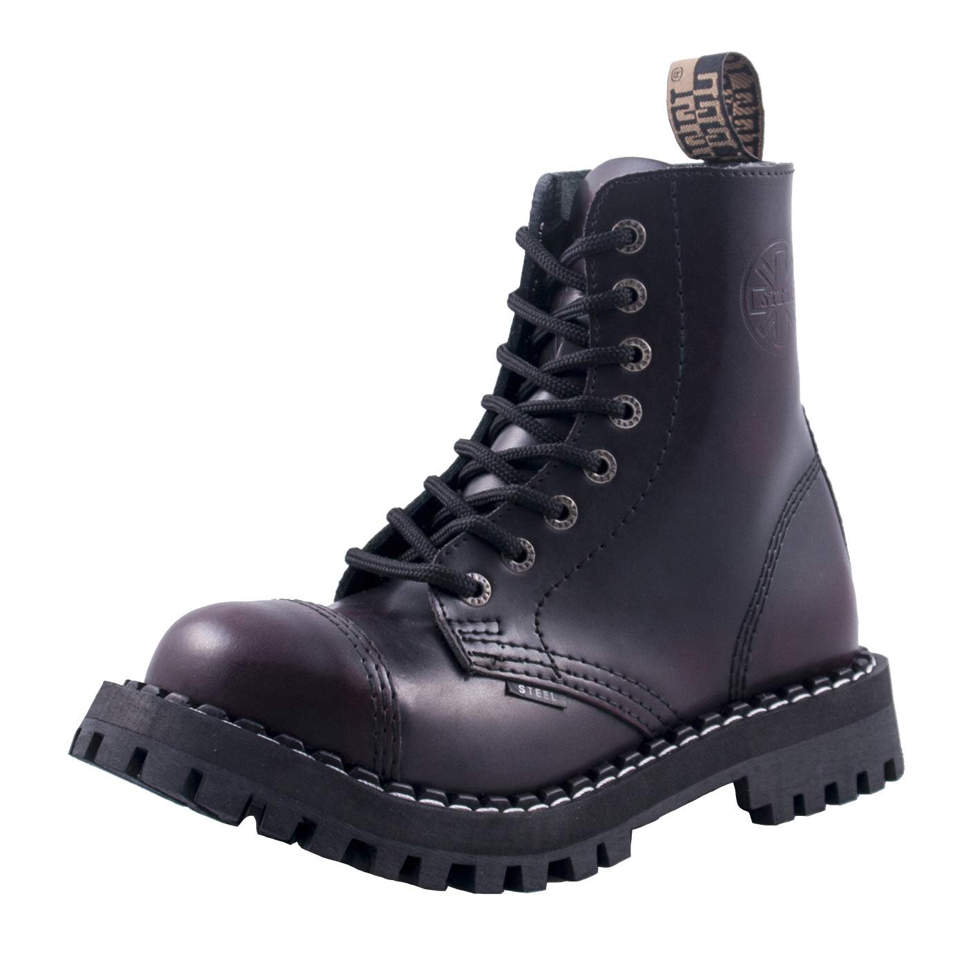 Ботинки Steels 8 Hole Burgundy Rub Off, фото №2