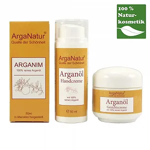 Набір: Крем для рук з аргановою олією, крем для обличчя, органічна косметика для тіла, шкіри та ніг, антивіковий synthetic.ua - Фото 1