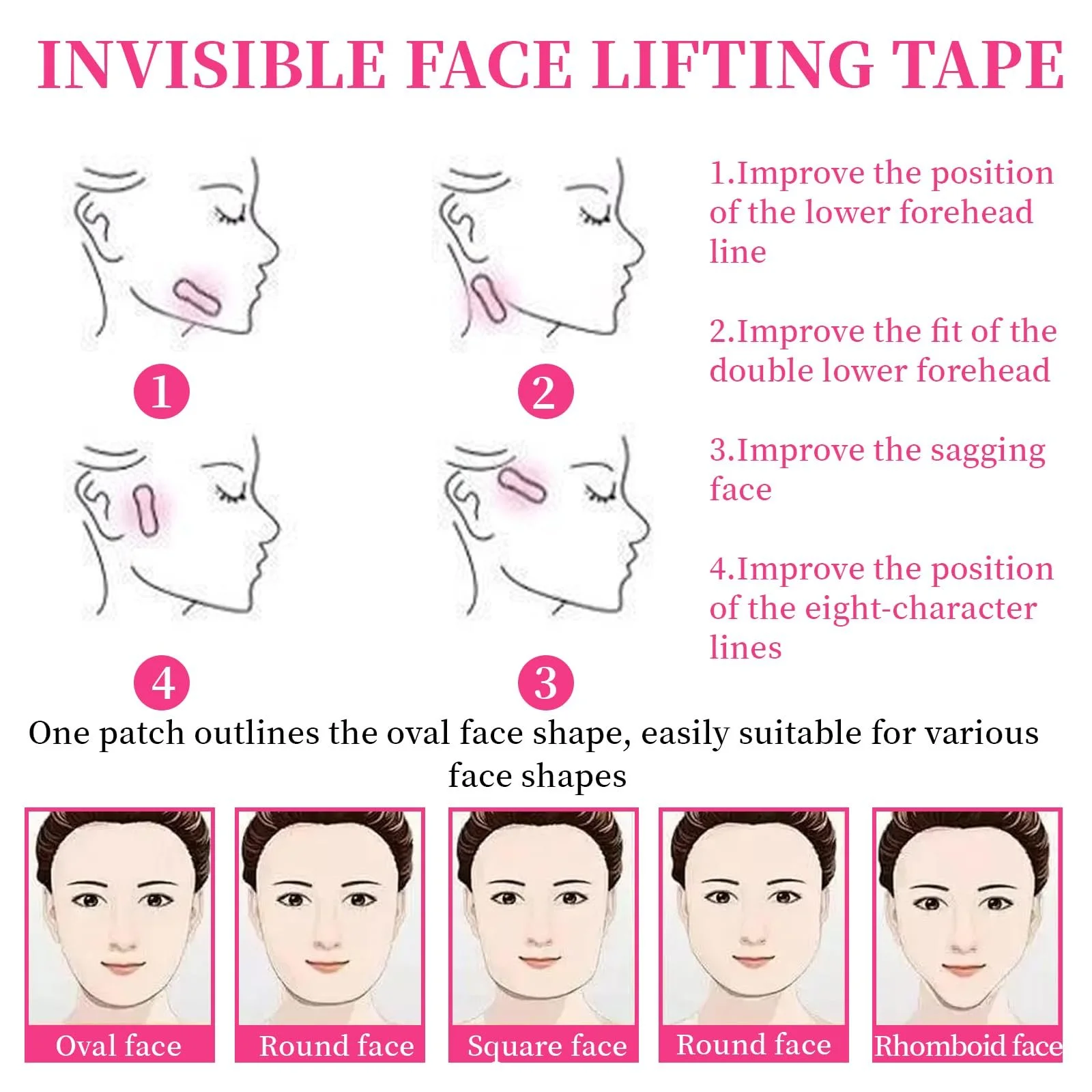 Ленты для подтяжки лица (160 шт.), фото №6