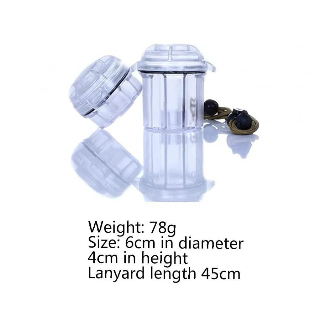 Інструмент для кемпінгу, водонепроникний контейнер для зберігання, футляр для батарейок, прозорий, фото №4