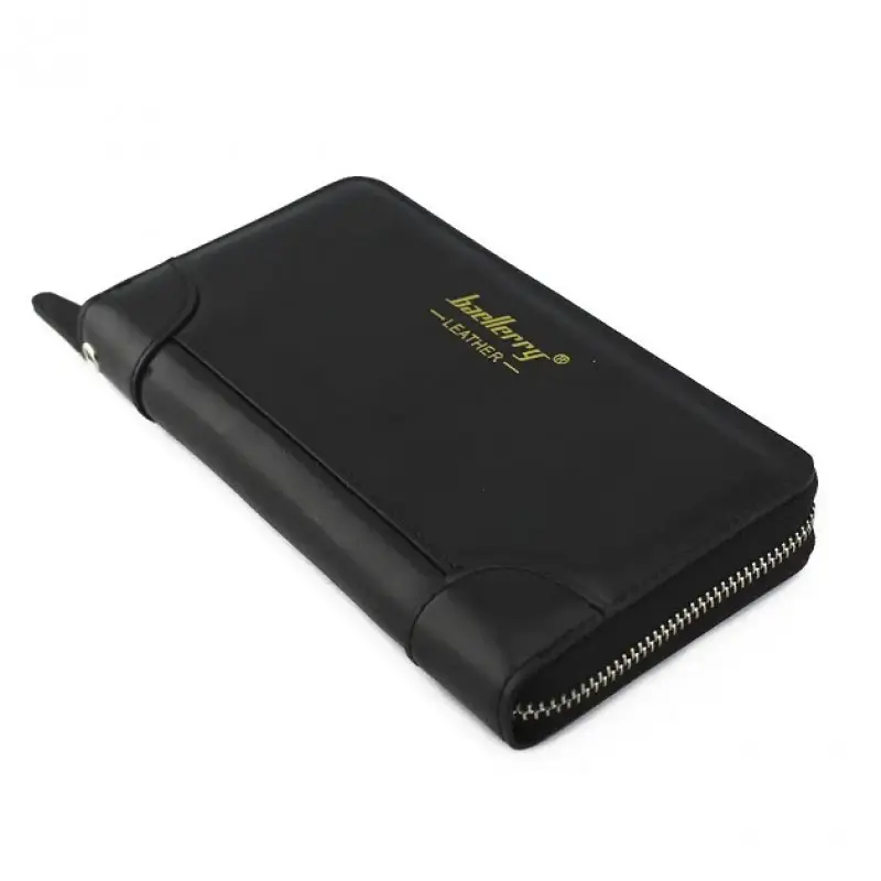 Мужской кошелек-клатч Baellerry Leather черный, фото №1