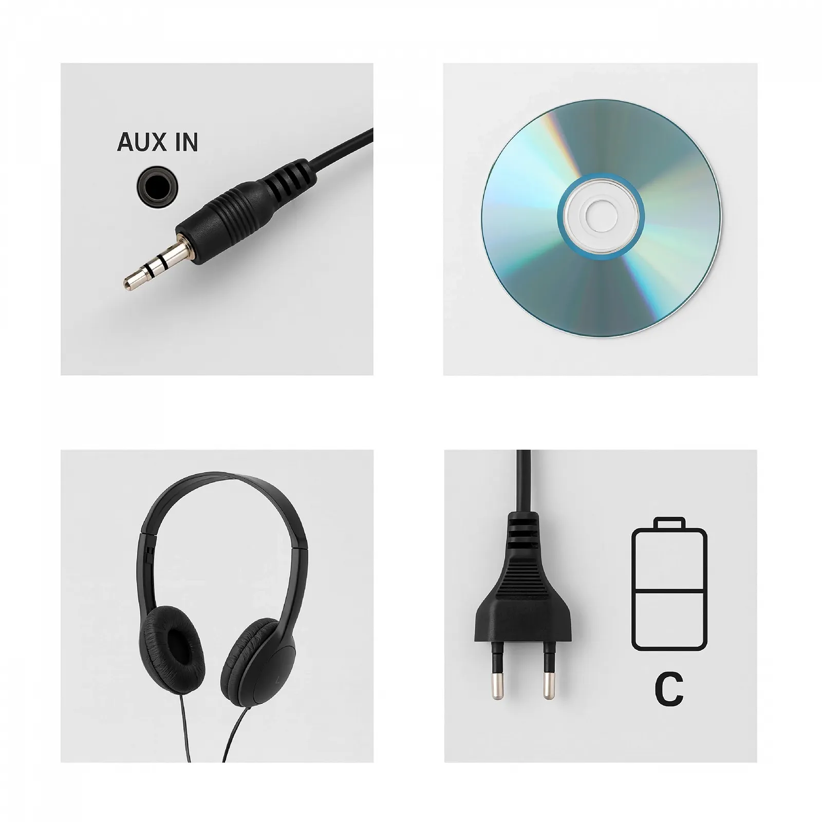 Магнітола CD-програвач Silva Schneider PCD 25.1 з FM PLL радіо, РК-дисплеєм, пам'яттю на 30 станцій, AUX-In та роз'ємом для навушників, живлення від мережі/акумулятора Чорний, фото №7