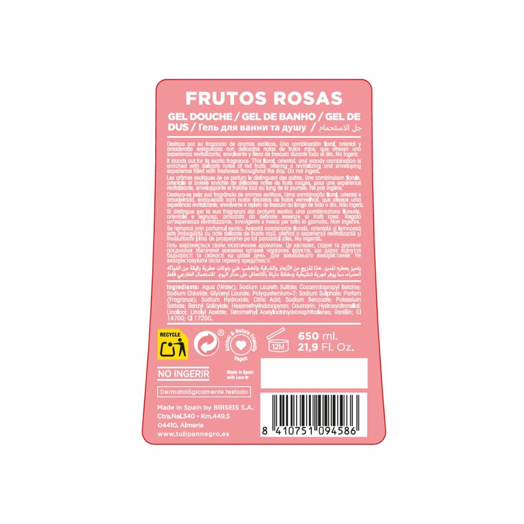 Гель для душа Black Tulip Pink Fruit Moisturising 650 мл, фото №4